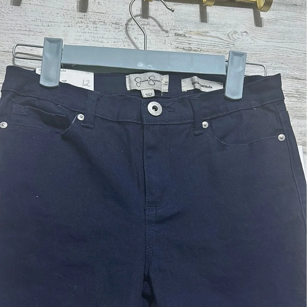 Bermuda Shorts Girls 12 Jessica Simpson Navy Blue Cuffed Cherish NWT